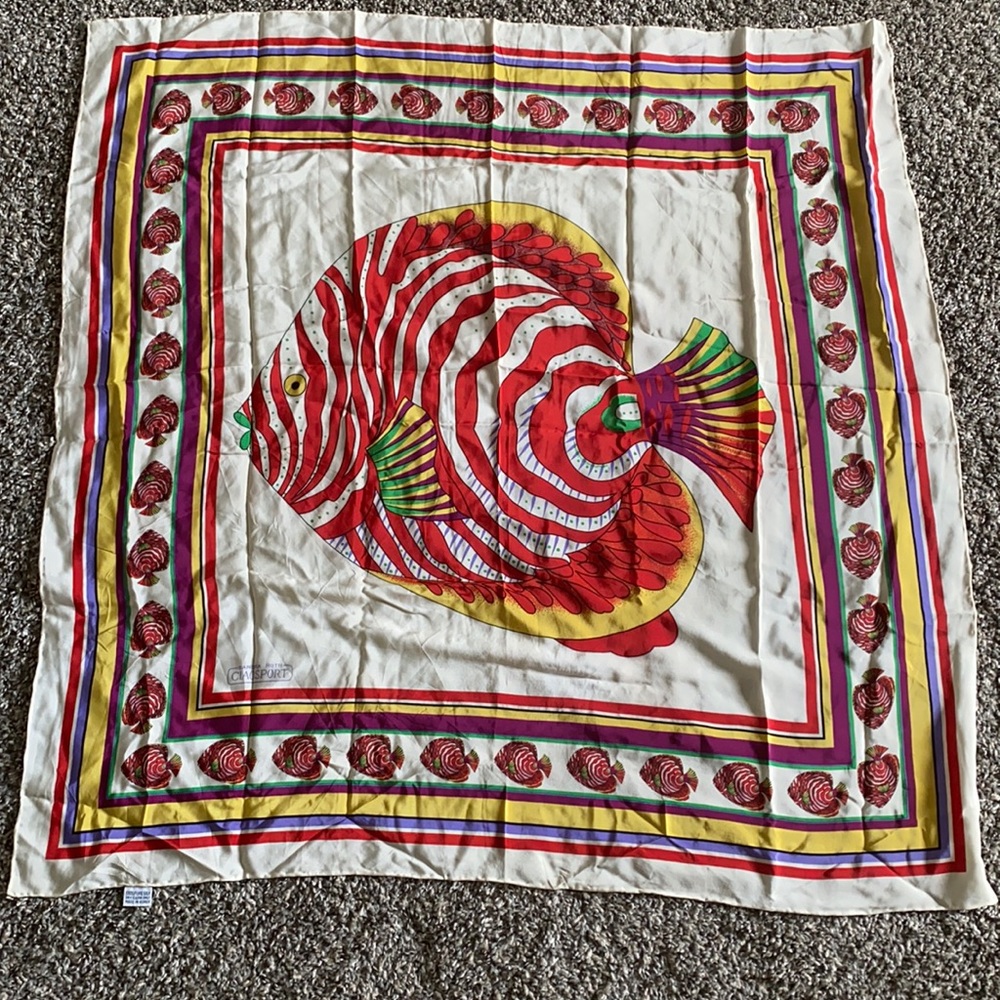 Vintage Sandra Roth CIOSPORT  silk scarf.